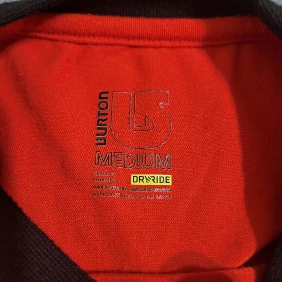 BURTON Boys SZ M Dryride Technical Long Sleeve T shirt Red Skiing Athleisure - Picture 5 of 10